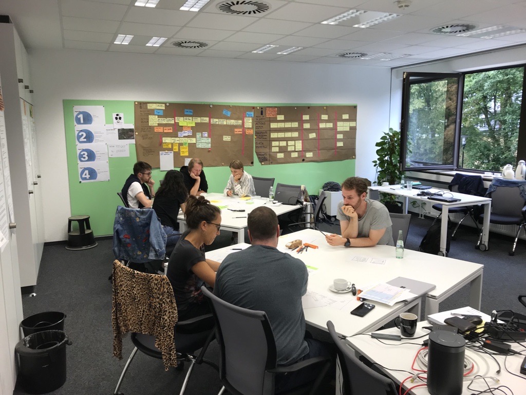 AD4GD partnerts working with the paper prototyping methodology. Photo: Florian Jasque.
